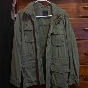 Army style zip/button up jacket
